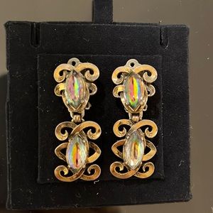 Schiaparelli Vintage Rainbow Tourmaline Clip Earring